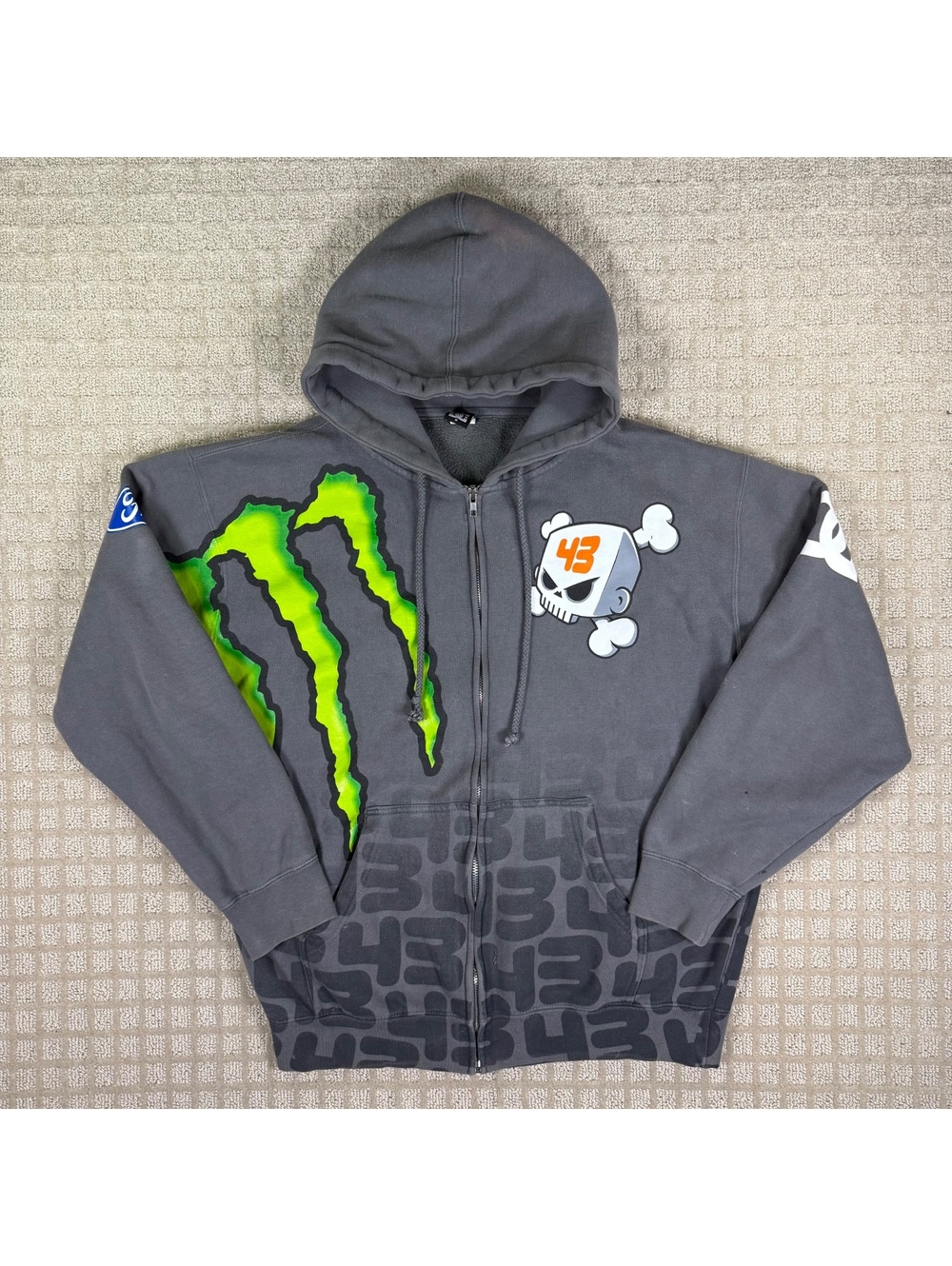 DC Shoes Ken Block Monster Zip Hoodie 2011 Y2K Skate M